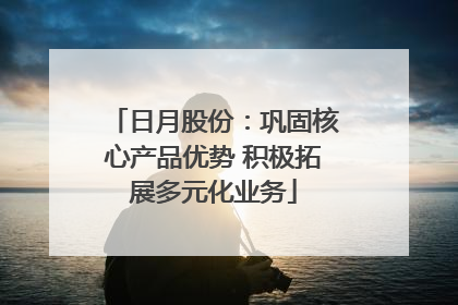 日月股份：巩固核心产品优势 积极拓展多元化业务
