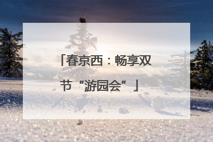 春京西：畅享双节“游园会”