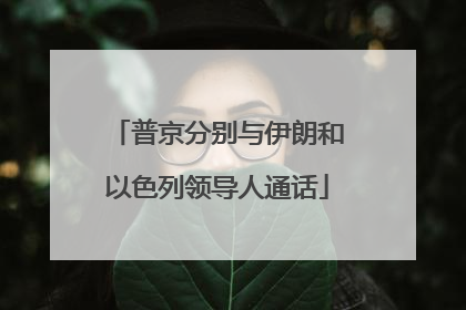 普京分别与伊朗和以色列领导人通话