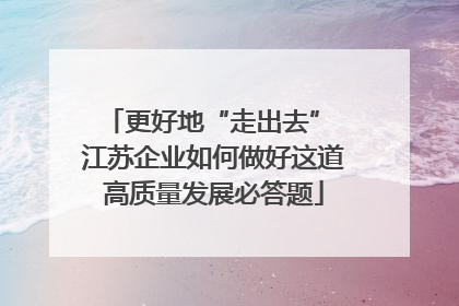 更好地“走出去” 江苏企业如何做好这道高质量发展必答题