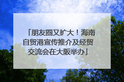 朋友圈又扩大！海南自贸港宣传推介及经贸交流会在大阪举办