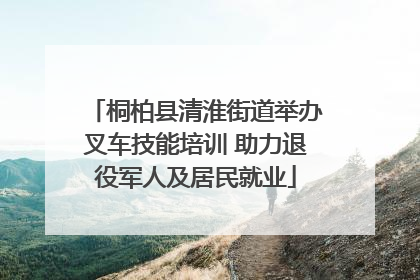 桐柏县清淮街道举办叉车技能培训 助力退役军人及居民就业