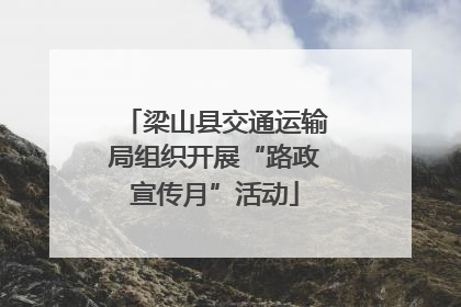 梁山县交通运输局组织开展“路政宣传月”活动
