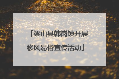 梁山县韩岗镇开展移风易俗宣传活动