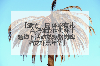 激情一夏 体彩有礼——合肥体彩世俱杯主题线下活动燃爆骆岗啤酒龙虾嘉年华
