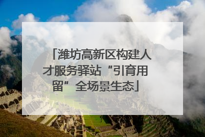 潍坊高新区构建人才服务驿站“引育用留”全场景生态