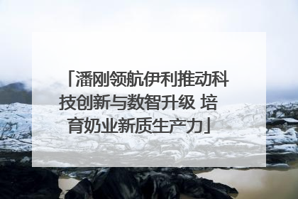 潘刚领航伊利推动科技创新与数智升级 培育奶业新质生产力