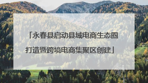 永春县启动县域电商生态圈打造暨跨境电商集聚区创建