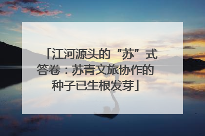 江河源头的“苏”式答卷：苏青文旅协作的种子已生根发芽