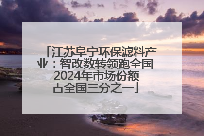 江苏阜宁环保滤料产业：智改数转领跑全国 2024年市场份额占全国三分之一