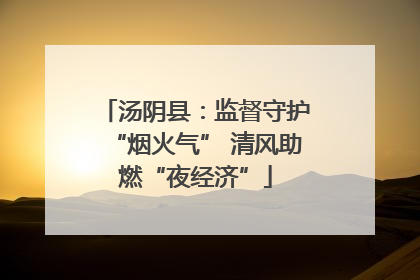 汤阴县：监督守护“烟火气” 清风助燃“夜经济”