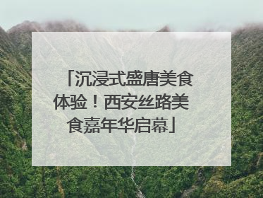 沉浸式盛唐美食体验！西安丝路美食嘉年华启幕
