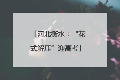 河北衡水：“花式解压”迎高考
