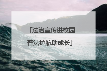 法治宣传进校园 普法护航助成长