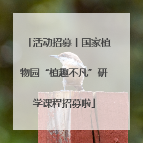 活动招募丨国家植物园“植趣不凡”研学课程招募啦