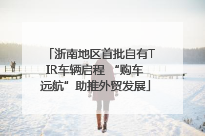 浙南地区首批自有TIR车辆启程 “购车远航”助推外贸发展