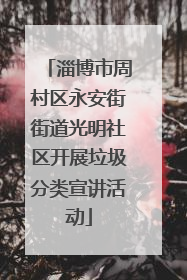 淄博市周村区永安街街道光明社区开展垃圾分类宣讲活动