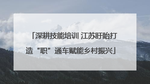 深耕技能培训 江苏盱眙打造“职”通车赋能乡村振兴