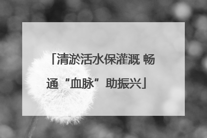 清淤活水保灌溉 畅通“血脉”助振兴