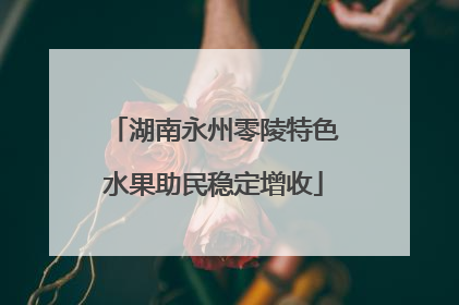 湖南永州零陵特色水果助民稳定增收
