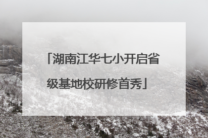 湖南江华七小开启省级基地校研修首秀