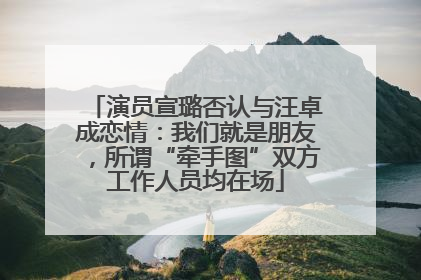 演员宣璐否认与汪卓成恋情：我们就是朋友，所谓“牵手图”双方工作人员均在场