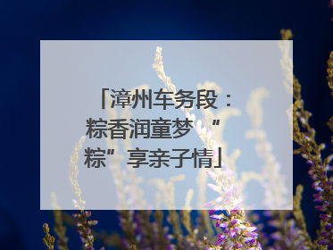 漳州车务段：粽香润童梦 “粽”享亲子情