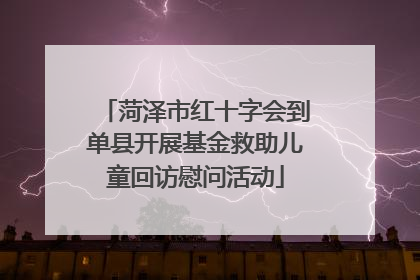 菏泽市红十字会到单县开展基金救助儿童回访慰问活动