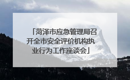 菏泽市应急管理局召开全市安全评价机构执业行为工作座谈会