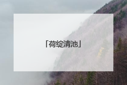 荷绽清池