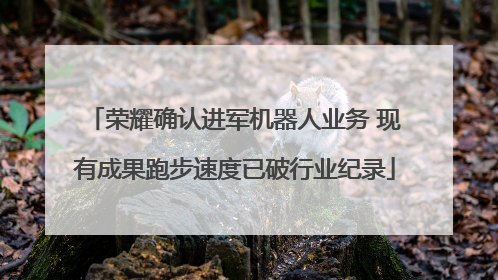 荣耀确认进军机器人业务 现有成果跑步速度已破行业纪录