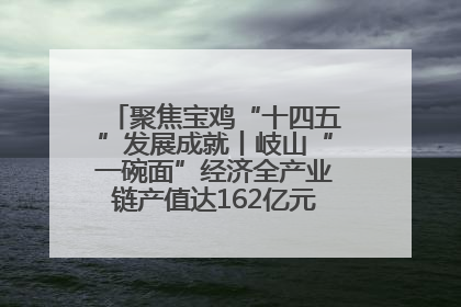 聚焦宝鸡“十四五”发展成就丨岐山“一碗面”经济全产业链产值达162亿元 入选全国典型县