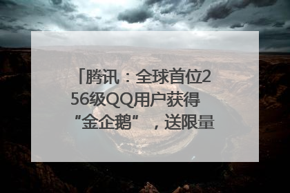 腾讯：全球首位256级QQ用户获得“金企鹅”，送限量版神秘惊喜等礼物