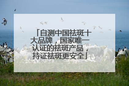 自测中国祛斑十大品牌，国家唯一认证的祛斑产品，持证祛斑更安全