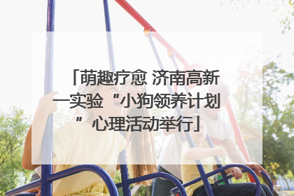 萌趣疗愈 济南高新一实验“小狗领养计划”心理活动举行