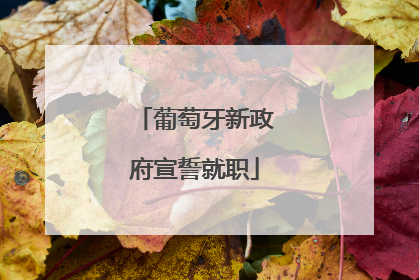 葡萄牙新政府宣誓就职
