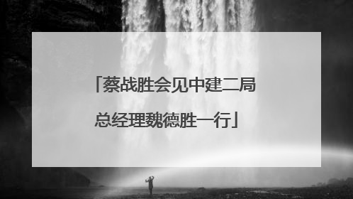蔡战胜会见中建二局总经理魏德胜一行