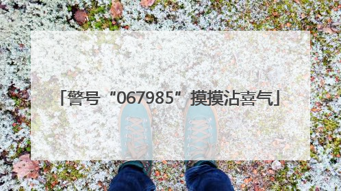 警号“067985”摸摸沾喜气