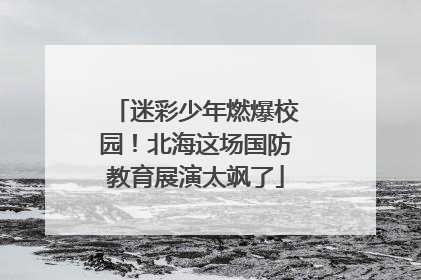迷彩少年燃爆校园！北海这场国防教育展演太飒了