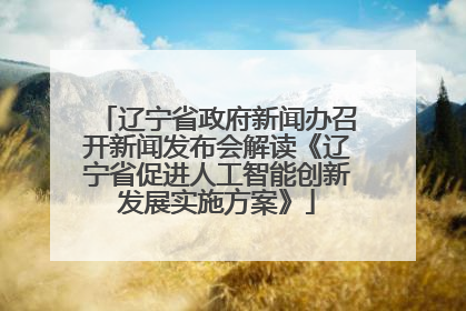 辽宁省政府新闻办召开新闻发布会解读《辽宁省促进人工智能创新发展实施方案》