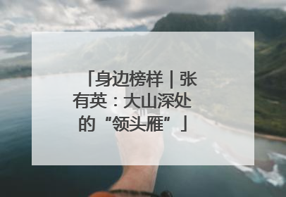 身边榜样｜张有英：大山深处的“领头雁”
