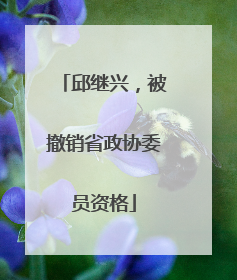 邱继兴，被撤销省政协委员资格