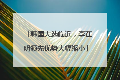 韩国大选临近，李在明领先优势大幅缩小