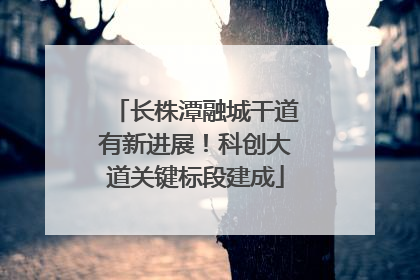 长株潭融城干道有新进展！科创大道关键标段建成
