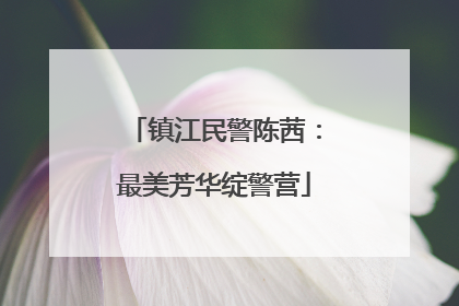 镇江民警陈茜：最美芳华绽警营