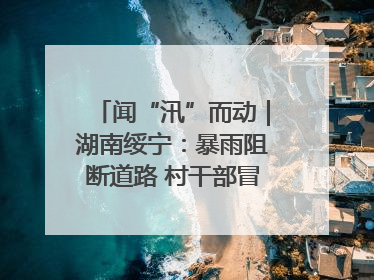 闻“汛”而动｜湖南绥宁：暴雨阻断道路 村干部冒雨抢险保畅通