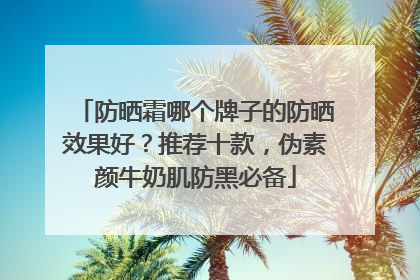 防晒霜哪个牌子的防晒效果好？推荐十款，伪素颜牛奶肌防黑必备