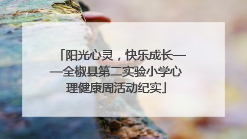 阳光心灵，快乐成长——全椒县第二实验小学心理健康周活动纪实