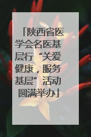 陕西省医学会名医基层行“关爱健康，服务基层”活动圆满举办
