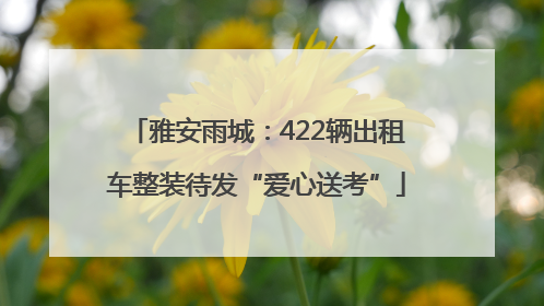 雅安雨城：422辆出租车整装待发“爱心送考”